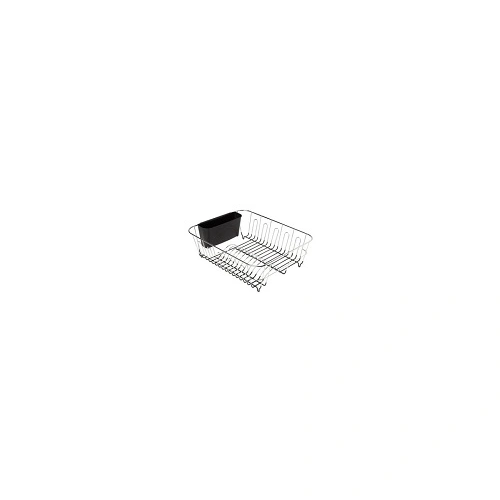 D.LINE LARGE CHROME & PVC DISH RACK WITH CADDY