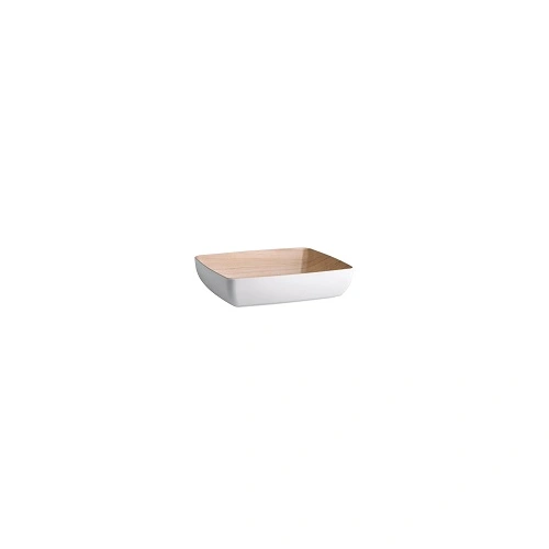 ZICCO MELAMINE ECHO WHITE / BIRCH BOWL 4.6 LITRE