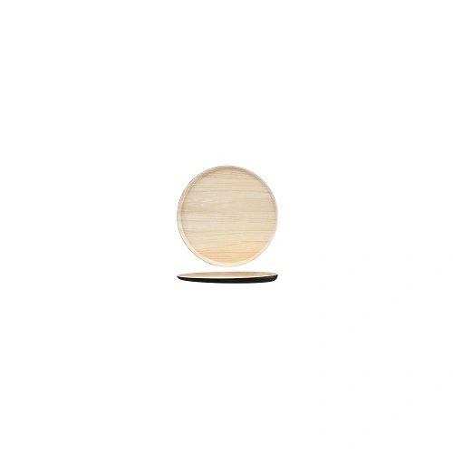 ZICCO MELAMINE ECHO BLACK / BIRCH ROUND PLATTER