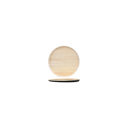 ZICCO MELAMINE ECHO BLACK / BIRCH ROUND PLATTER