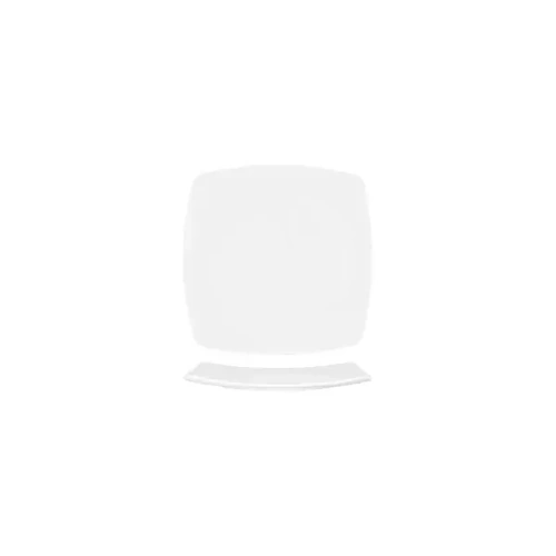 SUPERWARE MELAMINE SQUARE COUPE PLATE WHITE 190mmW