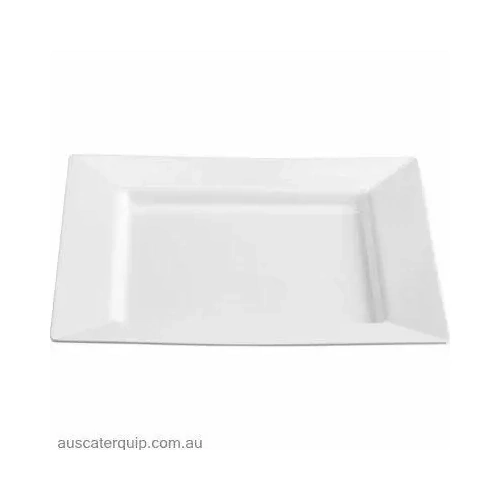 SUPERWARE MELAMINE SQUARE PLATE W/ RIM WHITE 185mmW