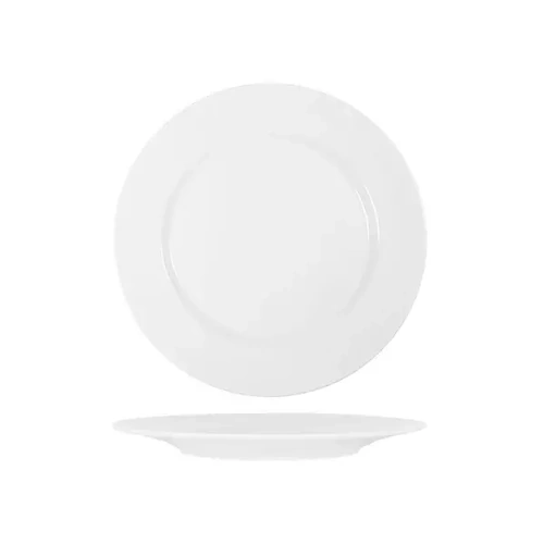 SUPERWARE MELAMINE ROUND PLATE W/ RIM WHITE 203mmØ
