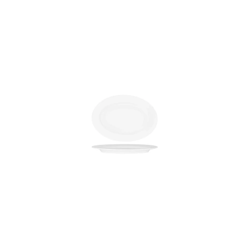 SUPERWARE MELAMINE OVAL RIMMED PLATER WHITE 360mmW