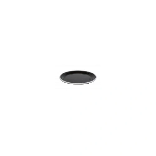 JAB VINTAGE MELAMINE BLACK / WHITE RIM ROUND PLATE 190mmØ