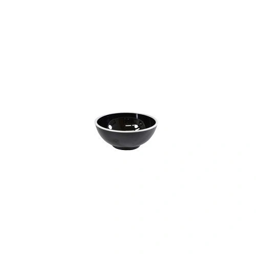 JAB VINTAGE MELAMINE BLACK / WHITE RIM ROUND BOWL 430ml