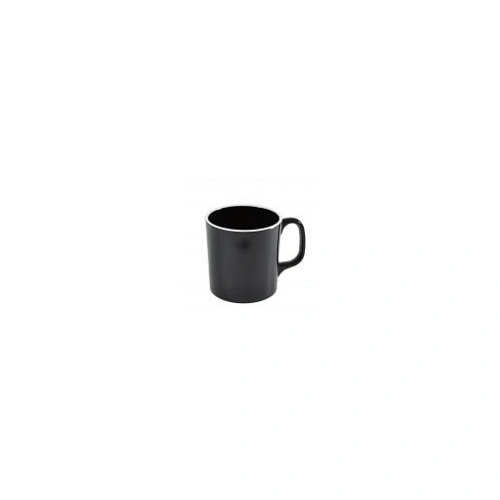 JAB VINTAGE MELAMINE BLACK / WHITE RIM MUG 350ml 