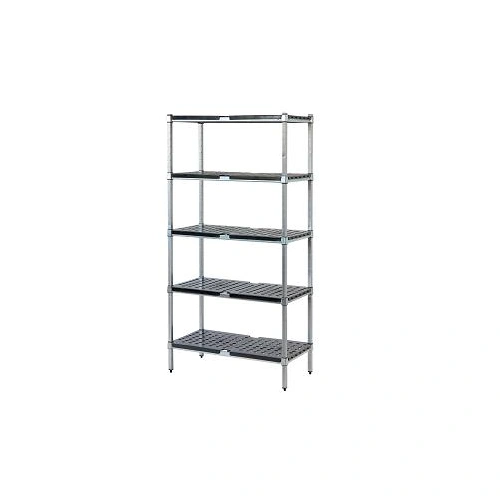 MANTOVA 4 TIER ZINC SHELVING UNIT ABS SHELVES 1350mmL