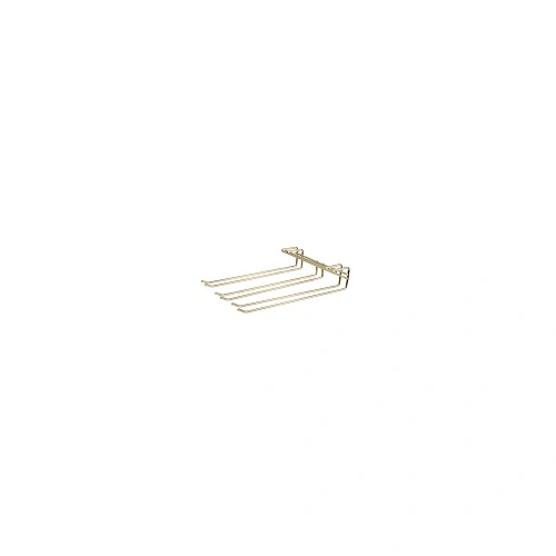 GLASS HANGING RACK TRIPLE ROW BRASS