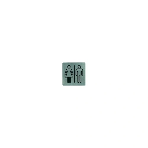 WALL SIGN S/ST RESTROOMS 130x130mm