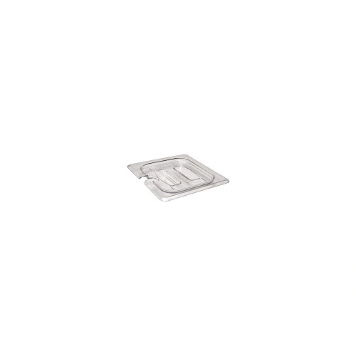 CAMBRO 1/6 SIZE CLEAR LID NOTCHED W/HANDLE 162x176mm