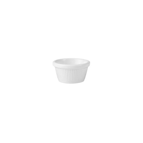 RYNER MELAMINE RAMEKIN FLUTTED 60ml / 72mm WHITE