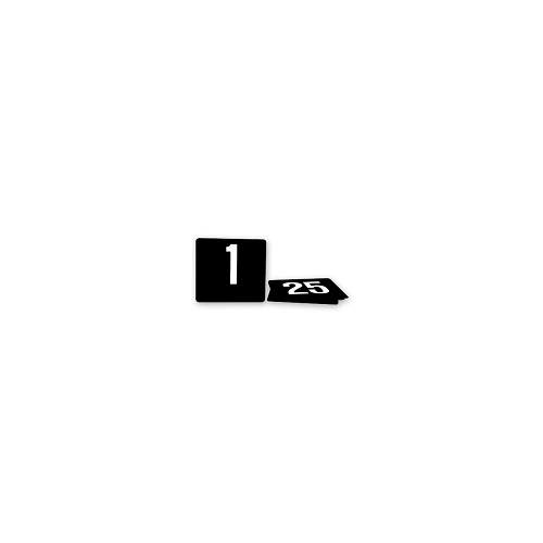 TABLE NUMBER SET LARGE 1-50 WHITE ON BLACK