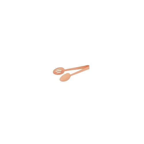 TABLEKRAFT ROUND SPOON TONG COPPER, ONE SIDE SLOTTED