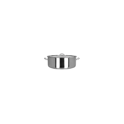 CHEF INOX ELITE S/ST CASSEROLE W/ LID 37 LTR