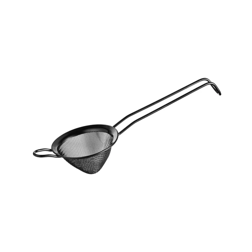 Crown Barware Black Conical Cocktail Strainer 80mm | Stainless Steel Fine Mesh