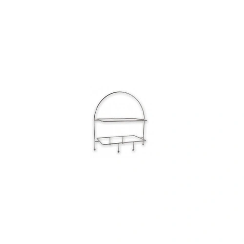 RECTANGULAR DISPLAY STAND 2 TIER 515mmH CHROME