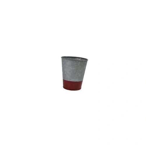 CONEY ISLAND GALVANISED POT FLARED DIPPED RED