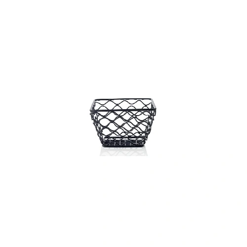 CONEY ISLAND SQUARE WIRE BASKET PATINA BLACK