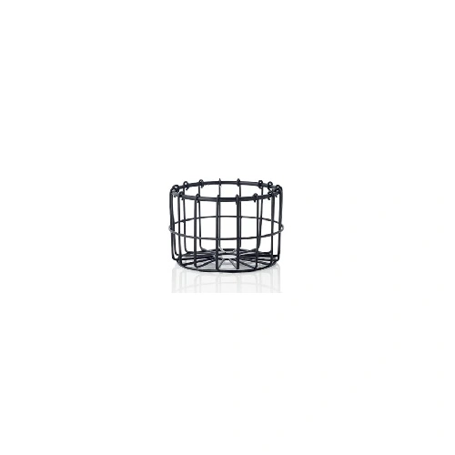 CONEY ISLAND ROUND WIRE BASKET PATINA BLACK
