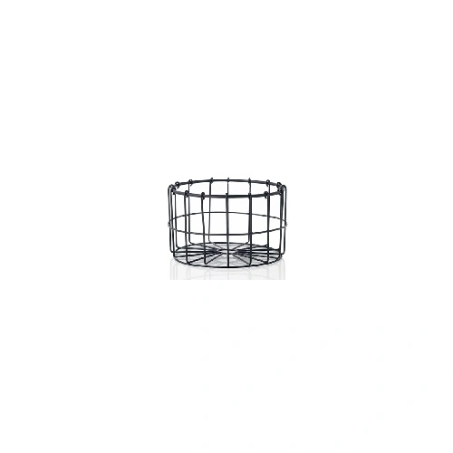 CONEY ISLAND ROUND WIRE BASKET PATINA BLACK