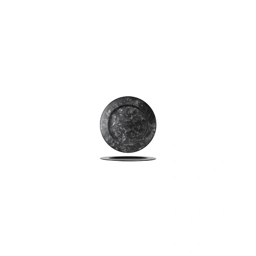 CONEY ISLAND GALVANISED BLACK ROUND PLATE 280mmØ