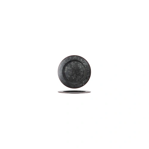 CONEY ISLAND GALVANISED BLACK ROUND PLATE 280mmØ