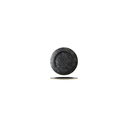 CONEY ISLAND GALVANISED BLACK ROUND PLATE 280mmØ