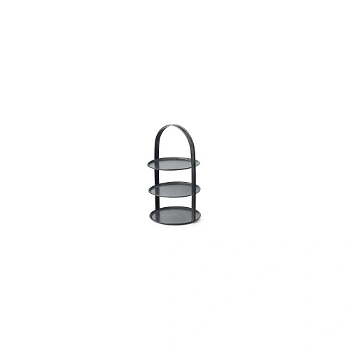 CONEY ISLAND GALVANISED BLACK 3 TIER TEA STAND