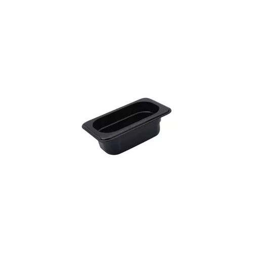 Black Polycarbonate Food Pan 1/9 65mm D, 0.57lt
