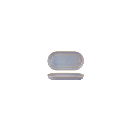 TABLEKRAFT URBAN LOFT OVAL SERVE PLATTER AZURE BLUE