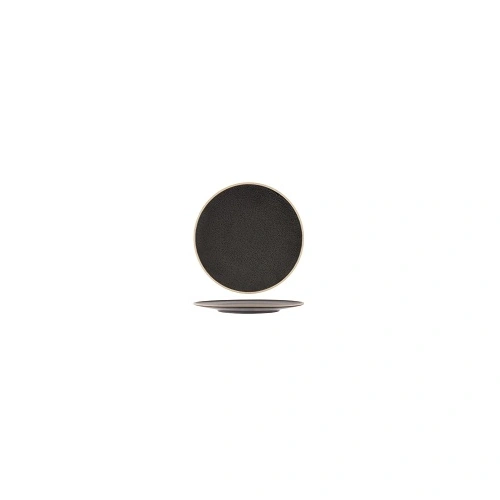 SOHO ROUND PLATE 200mm SPECKLE BLACK