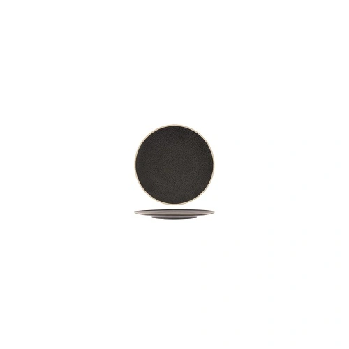 SOHO ROUND PLATE 255mm SPECKLE BLACK