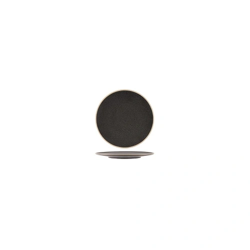 SOHO ROUND PLATE 160mm SPECKLE BLACK
