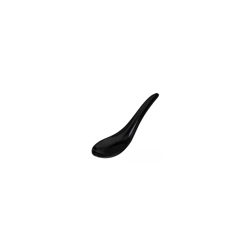 RYNER MELAMINE CHINESE SPOON 150mm BLACK