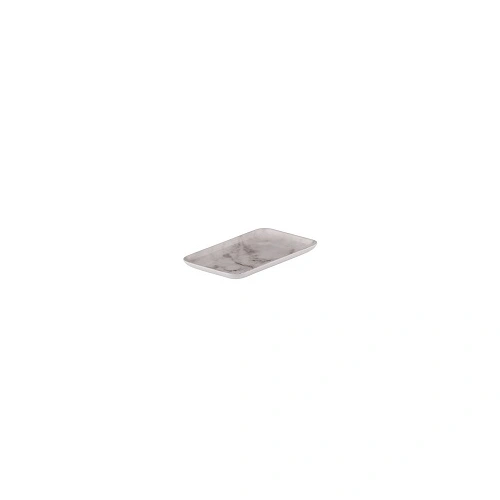 RYNER MELAMINE RECT. COUPE PLATTER WHITE MARBLE