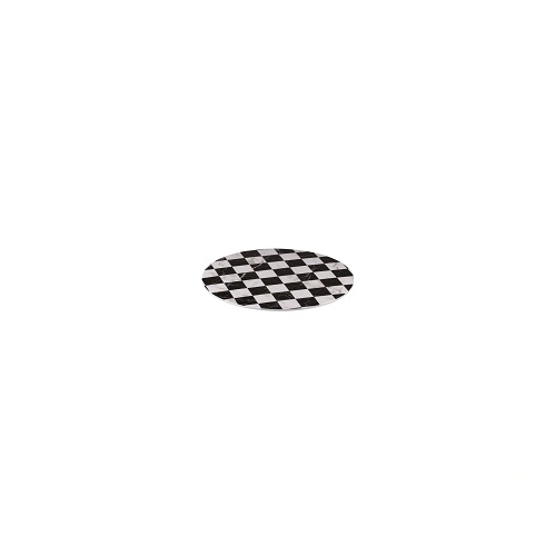 RYNER MELAMINE FLAT ROUND PLATTER CHECKERED