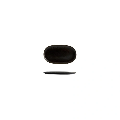 MODA PORCELAIN OVAL COUPE PLATE EARTH 180mmW