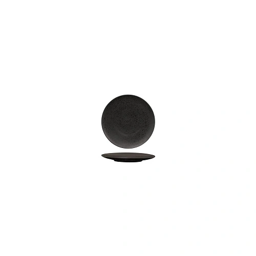 LUZERNE ROUND PLATE FLAT 210mm LAVA BLACK MATT