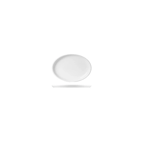 WHITE ALBUM OVAL PLATE STACKABLE 285mm