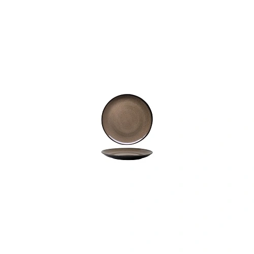 LUZERNE COUPE PLATE 310mm RUSTIC CHESTNUT