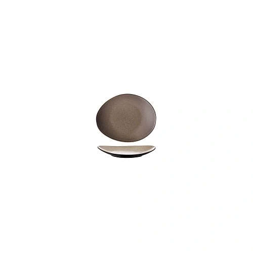 LUZERNE RUSTIC OVAL PLATE 290x245mm CHESTNUT