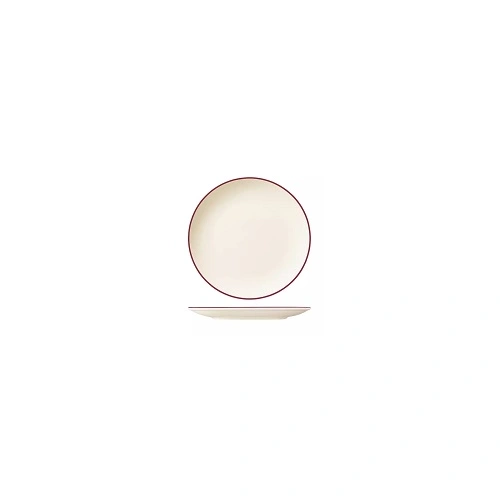 ID FINE ROUND COUPE PLATE MODEST MAROON 230mmØ