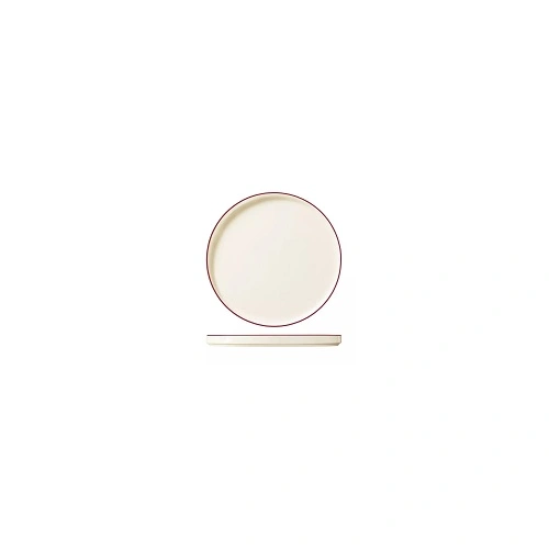 ID FINE ROUND WALLED PLATE MODEST MAROON 165mmØ