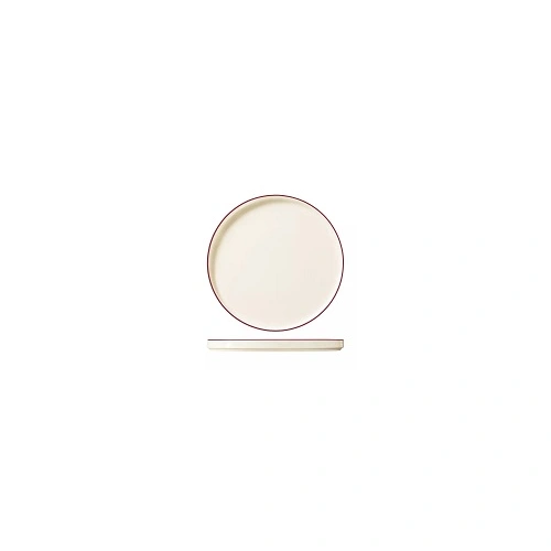 ID FINE ROUND WALLED PLATE MODEST MAROON 280mmØ