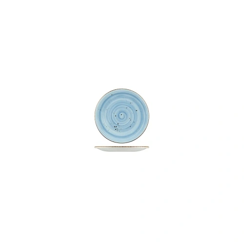 LONG FINE WELLINGTON ROUND COUPE PLATE RUSTIC BLUE 230mm