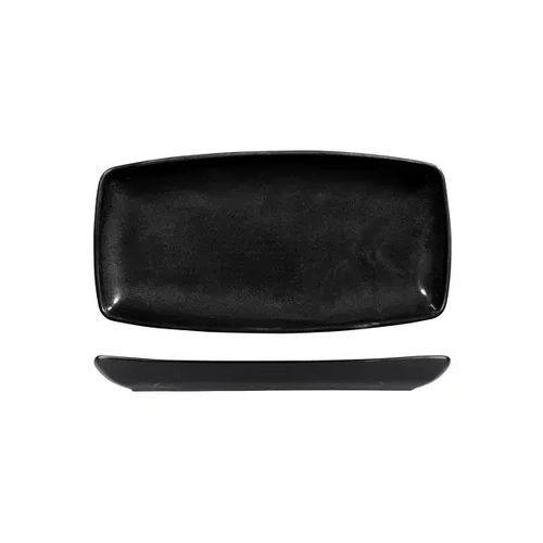 CHURCHILL X-SQUARED OBLONG RECT. PLATE BLACK 150mmW