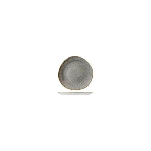 CHURCHILL STONECAST TRACE ROUND ORGANIC PLATE 186mmØ