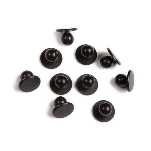 CHEF'S STUD BUTTON BLACK, PACK OF 10