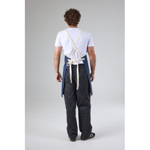 CHEF WORKS BYRON CANVAS CROSS BACK APRON NAVY